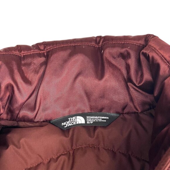 The North Face 550 Women’s Maroon Quilted Goose Down Puffer Vest Size Small-READ - Picture 4 of 15